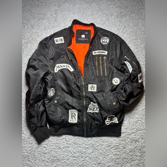 American Stitch Jacket Mens XXL Bomber Grunge Rock n Roll Streetwear Concert - Picture 1 of 13